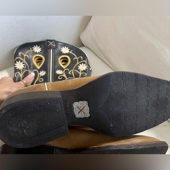 Twisted X Women’s Floral Embroidered Western Boho Cowgirl Cowboy Boots 9.5 B - Picture 5 of 6